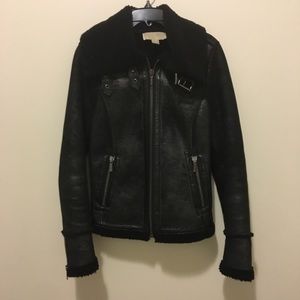 Michael Kors Genuine Shearling Bomber Jacket XS